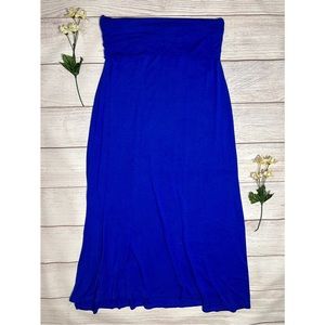 Azules Fold Over Midi Skirt